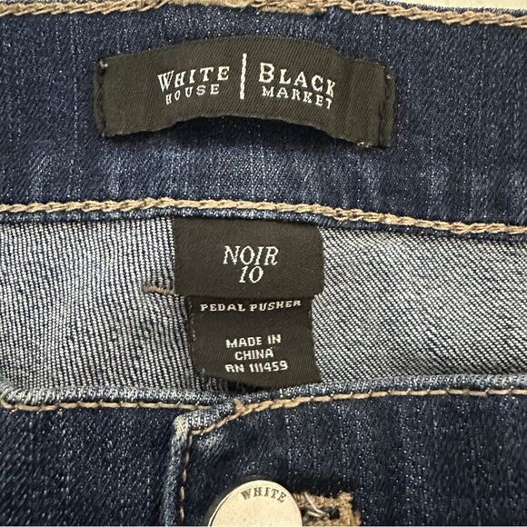 White House Black Market Jeans Crop Blanc Women's Size 10 - Picture 5 of 9